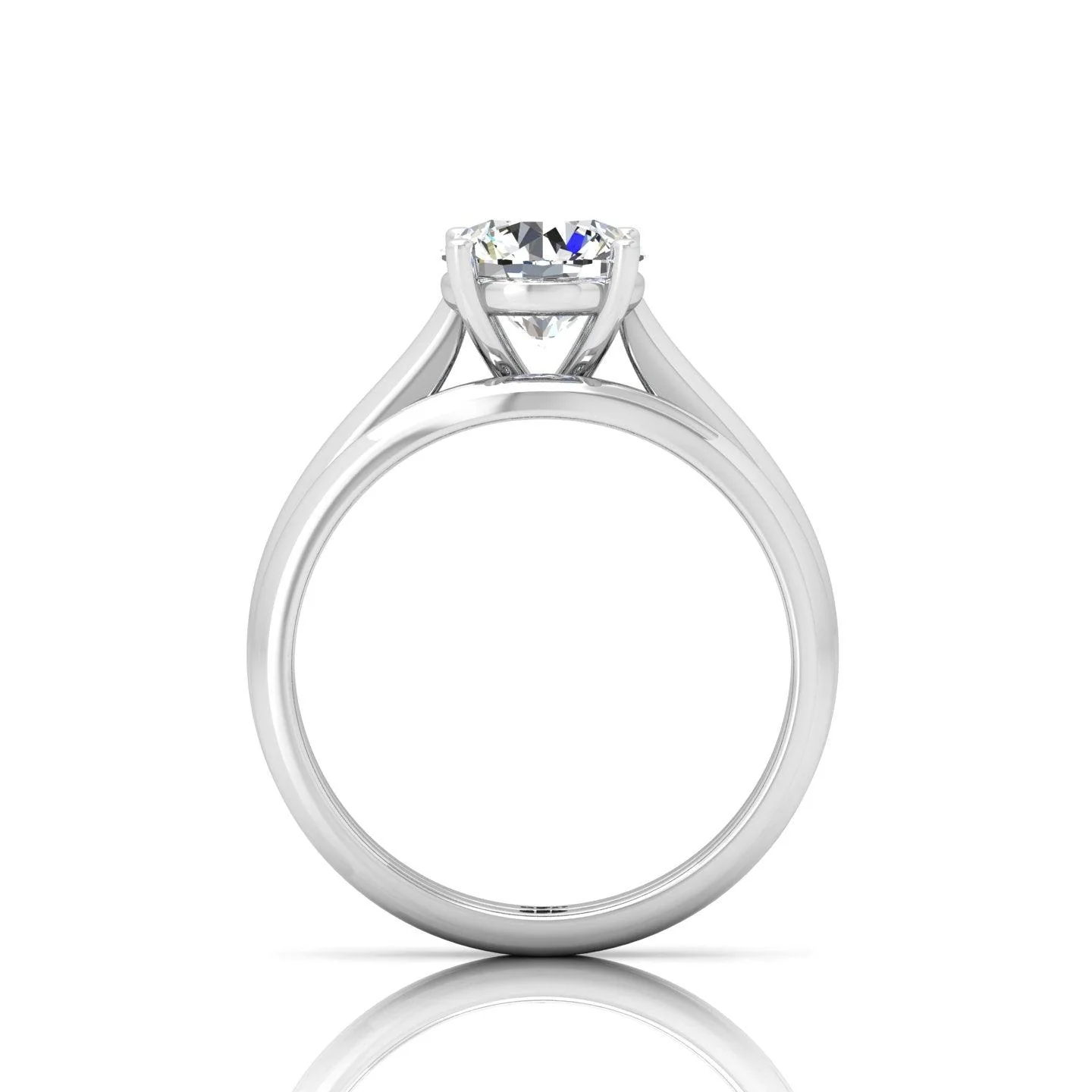 Certified Round Diamond Solitaire Engagement Ring with Matching Band 1.00Carat E/VS - Image 6