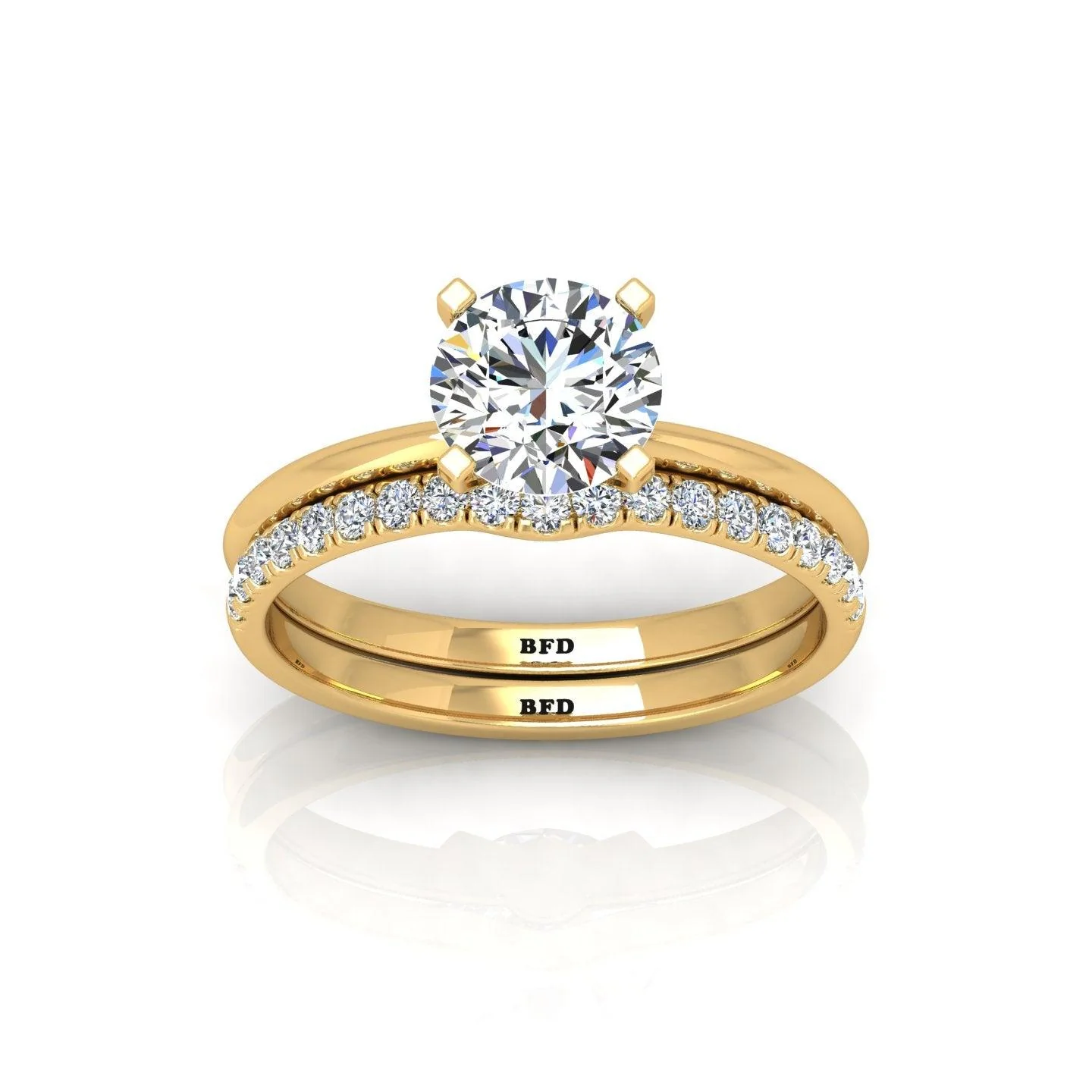 Certified Round Diamond Solitaire Ring With Matching Band 1.50Carat E/VS - Image 5