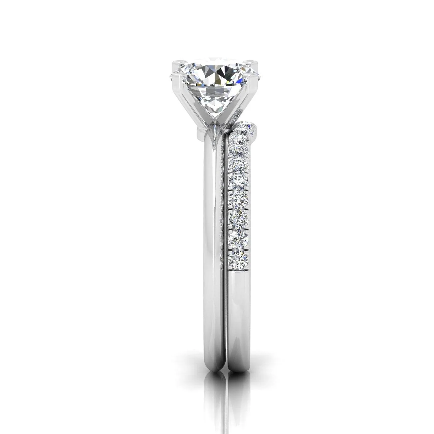 Certified Round Diamond Solitaire Ring With Matching Band 1.50Carat E/VS - Image 8