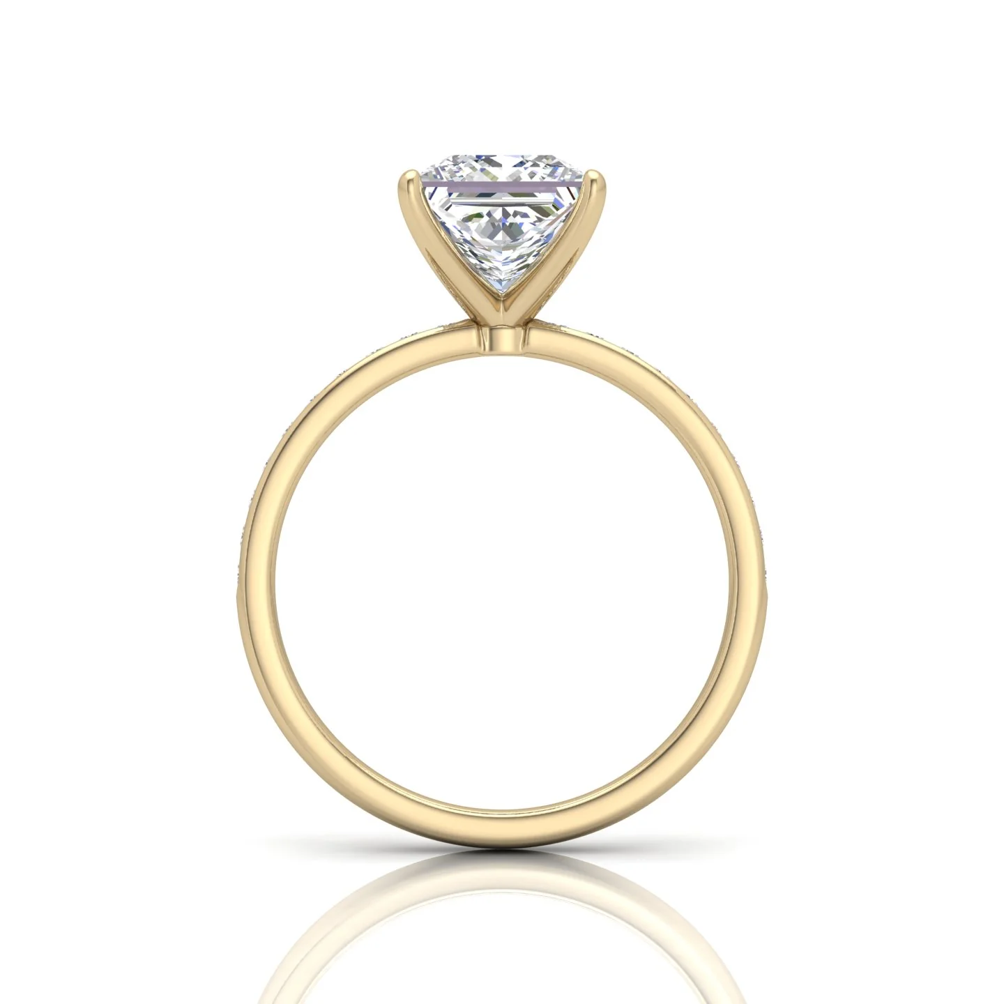 Channel Set Princess Diamond Engagement Ring - Image 11