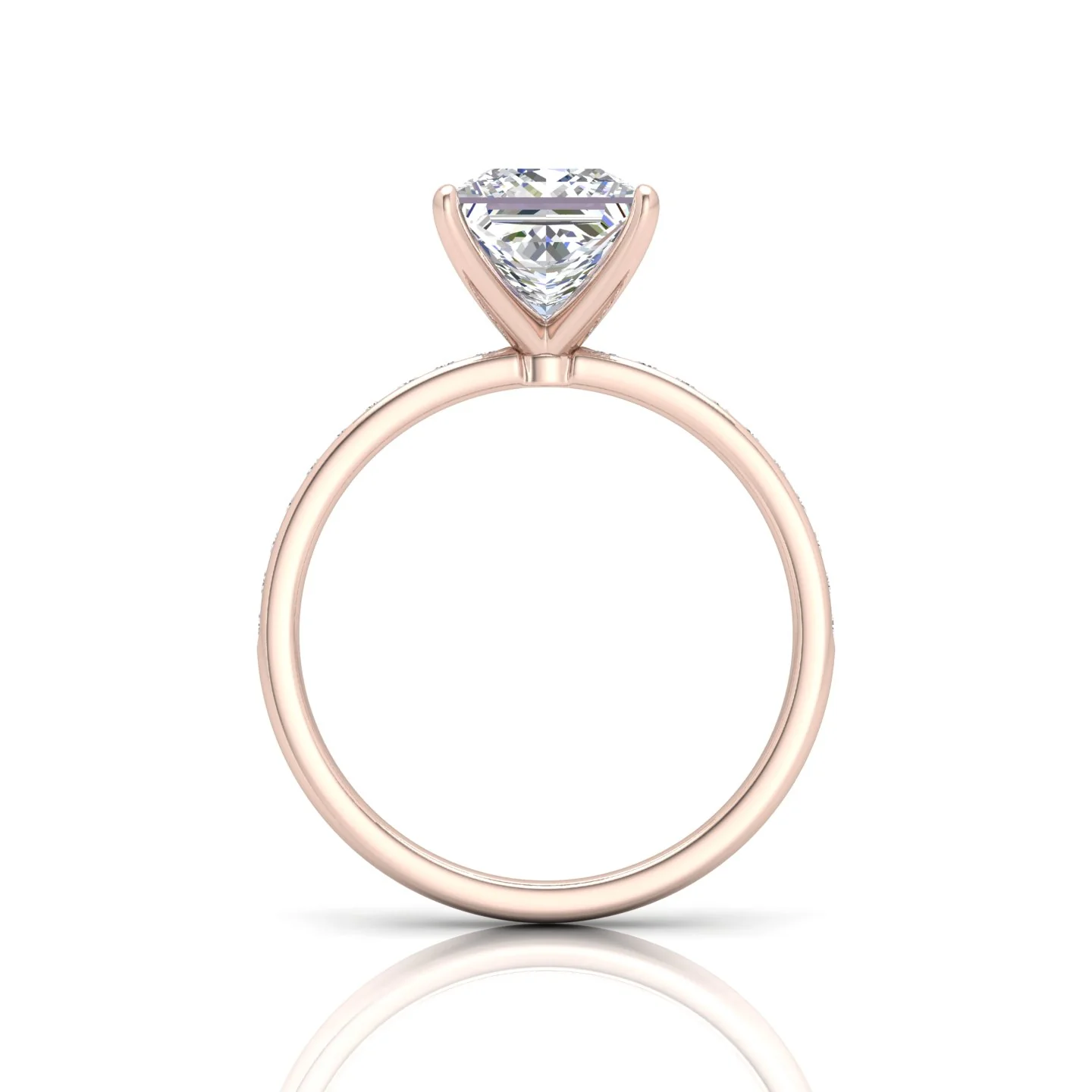 Channel Set Princess Diamond Engagement Ring - Image 12