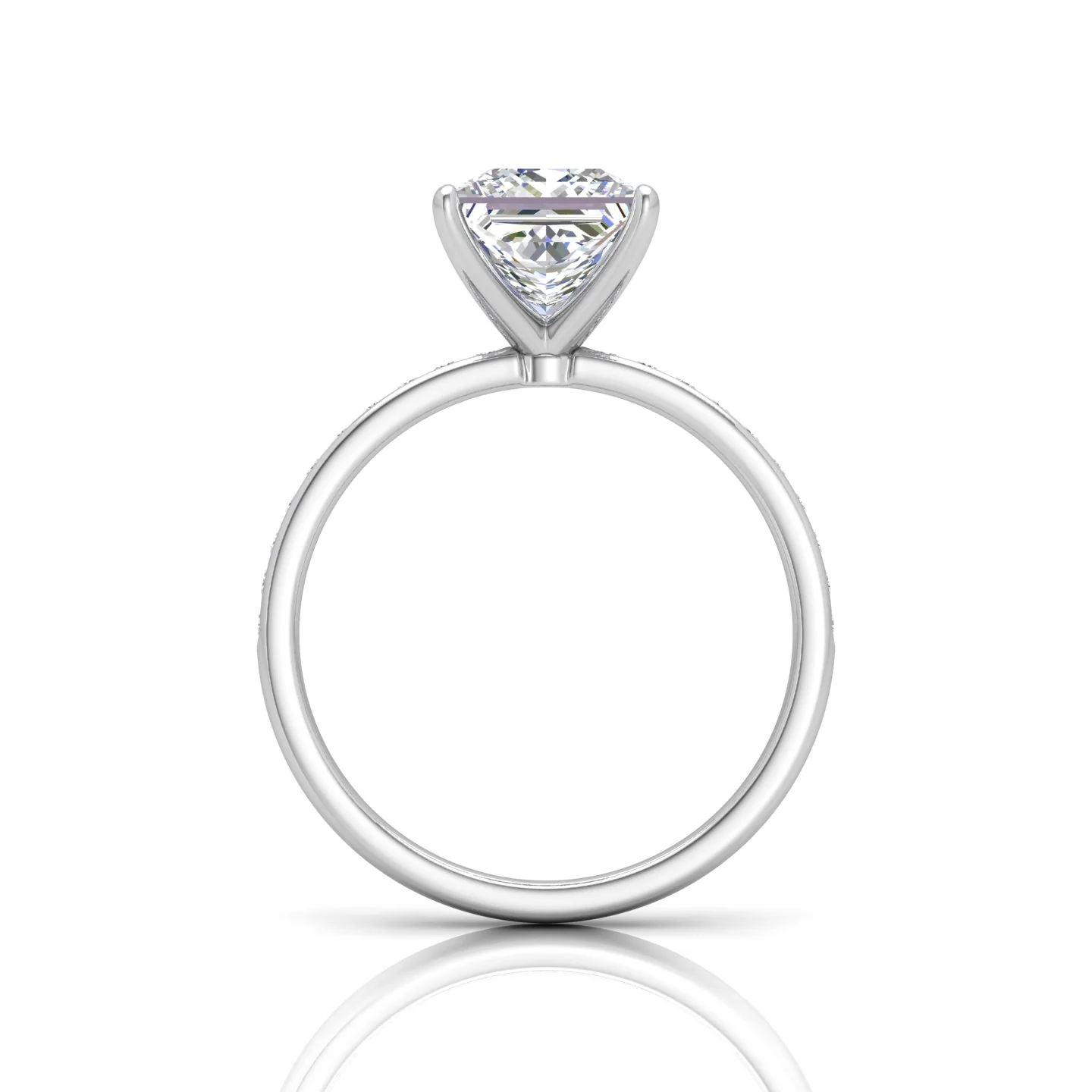 Channel Set Princess Diamond Engagement Ring - Image 13