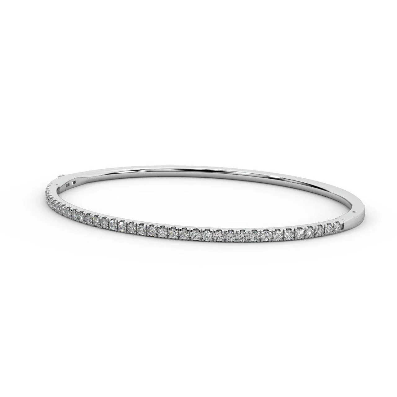 Classic Diamond Bangle for Womens in 18k Gold - 1.50 ct tw - Customize Your Own - Image 3