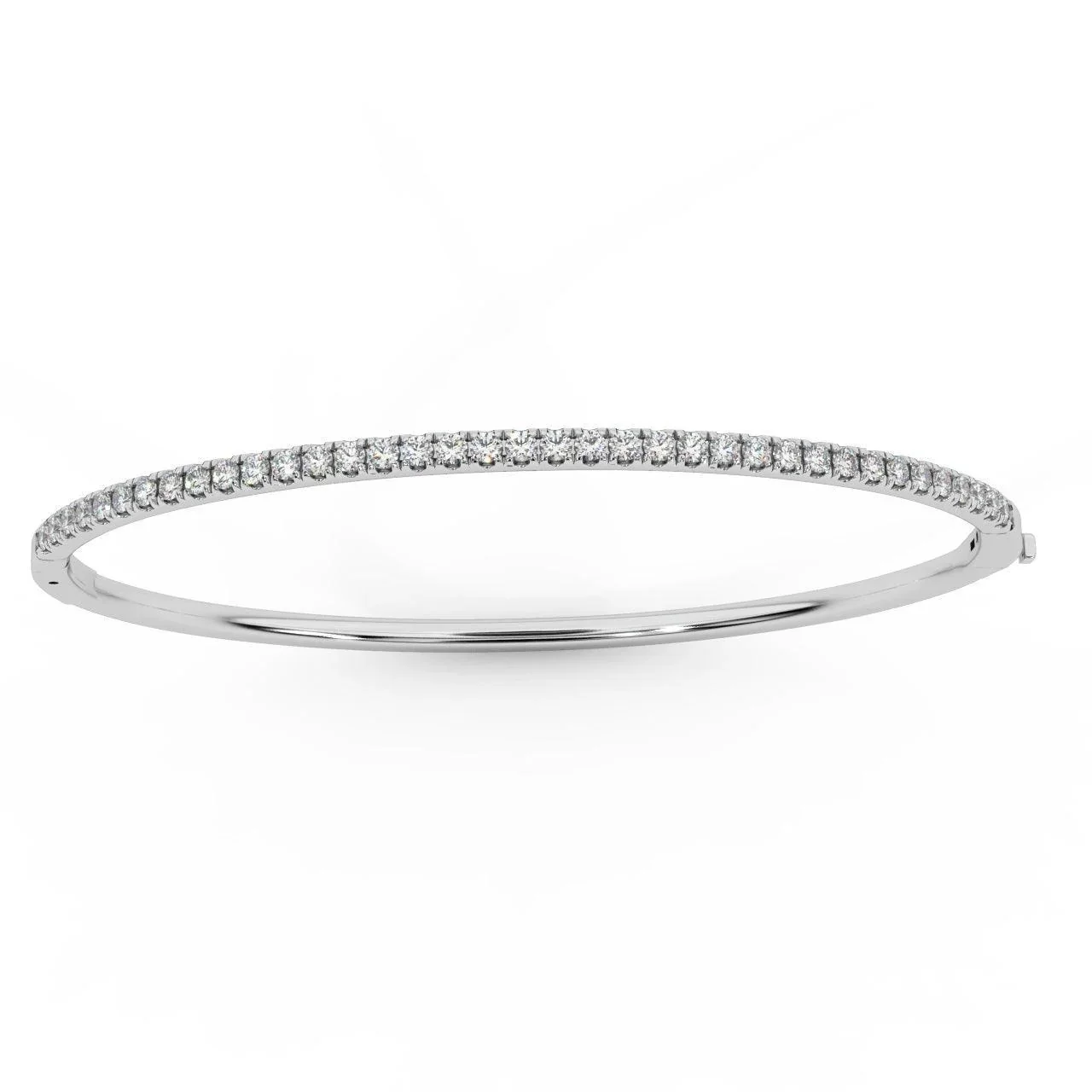 Classic Diamond Bangle for Womens in 18k Gold - 1.50 ct tw - Customize Your Own - Image 4