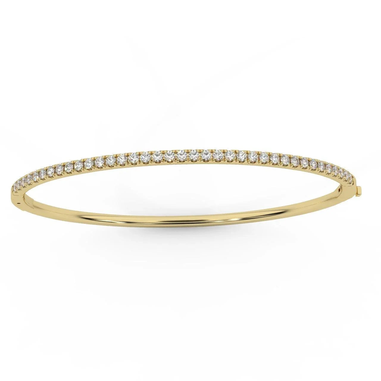 Classic Diamond Bangle for Womens in 18k Gold - 1.50 ct tw - Customize Your Own - Image 5