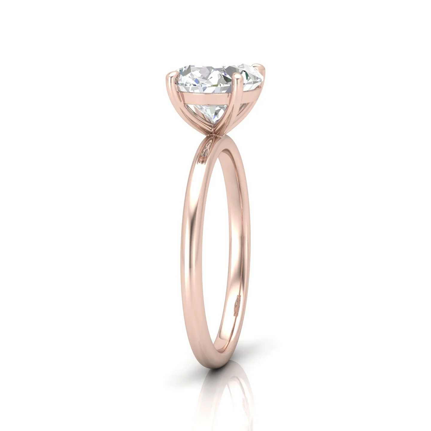Classic East-West Solitaire Engagement Ring - Oval - Image 4