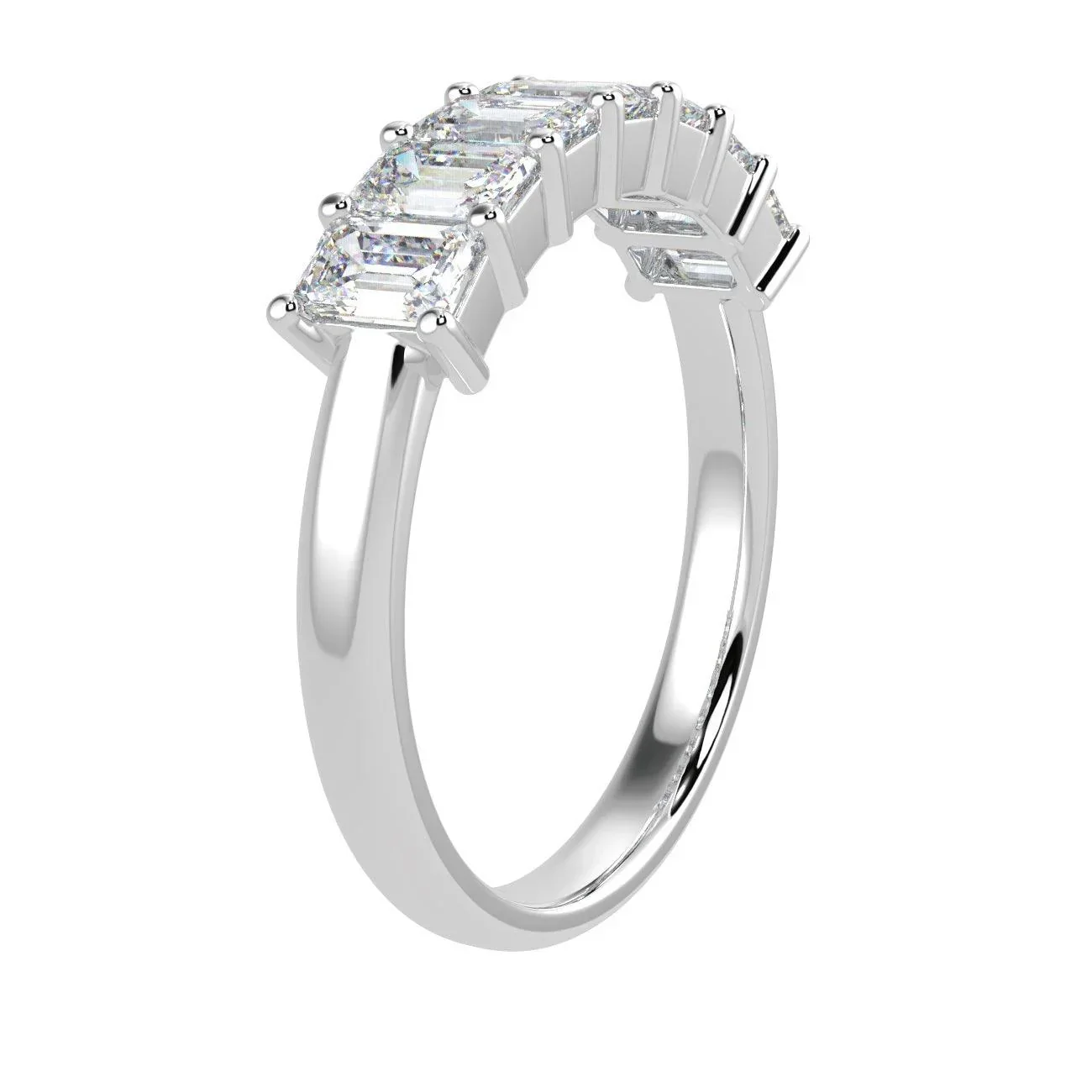 Classic Emerald Diamond Eternity Ring in Platinum & 18K Gold 1.00ct - 3.00ct D/VS - Image 3