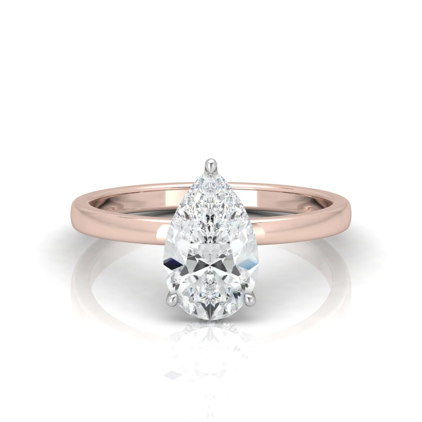 Classic Solitaire Hidden Halo Engagement Ring - Image 8