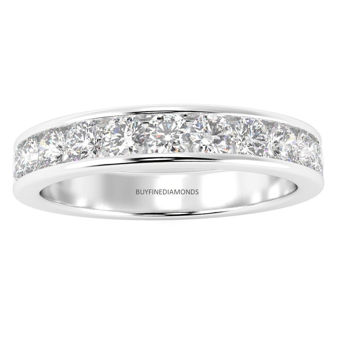 Clearance 10 Round Diamond Wedding Eternity Ring for Women's - 1.00Carat D/VVS - Image 5