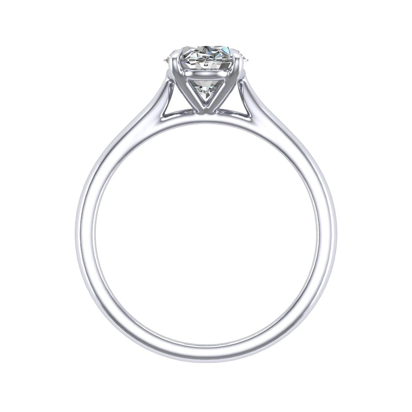 Clearance F/VS 4.00Ct Huge Oval Diamond Engagement Ring in Platinum - Image 4