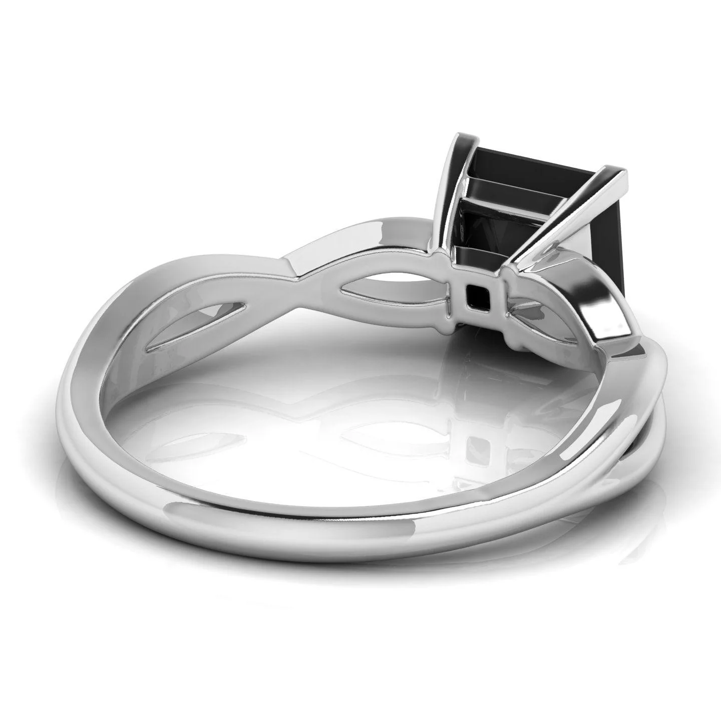 Great Offer..! 1.00CT AAA Black Princess cut Diamond Solitaire Engagement Ring - Image 5