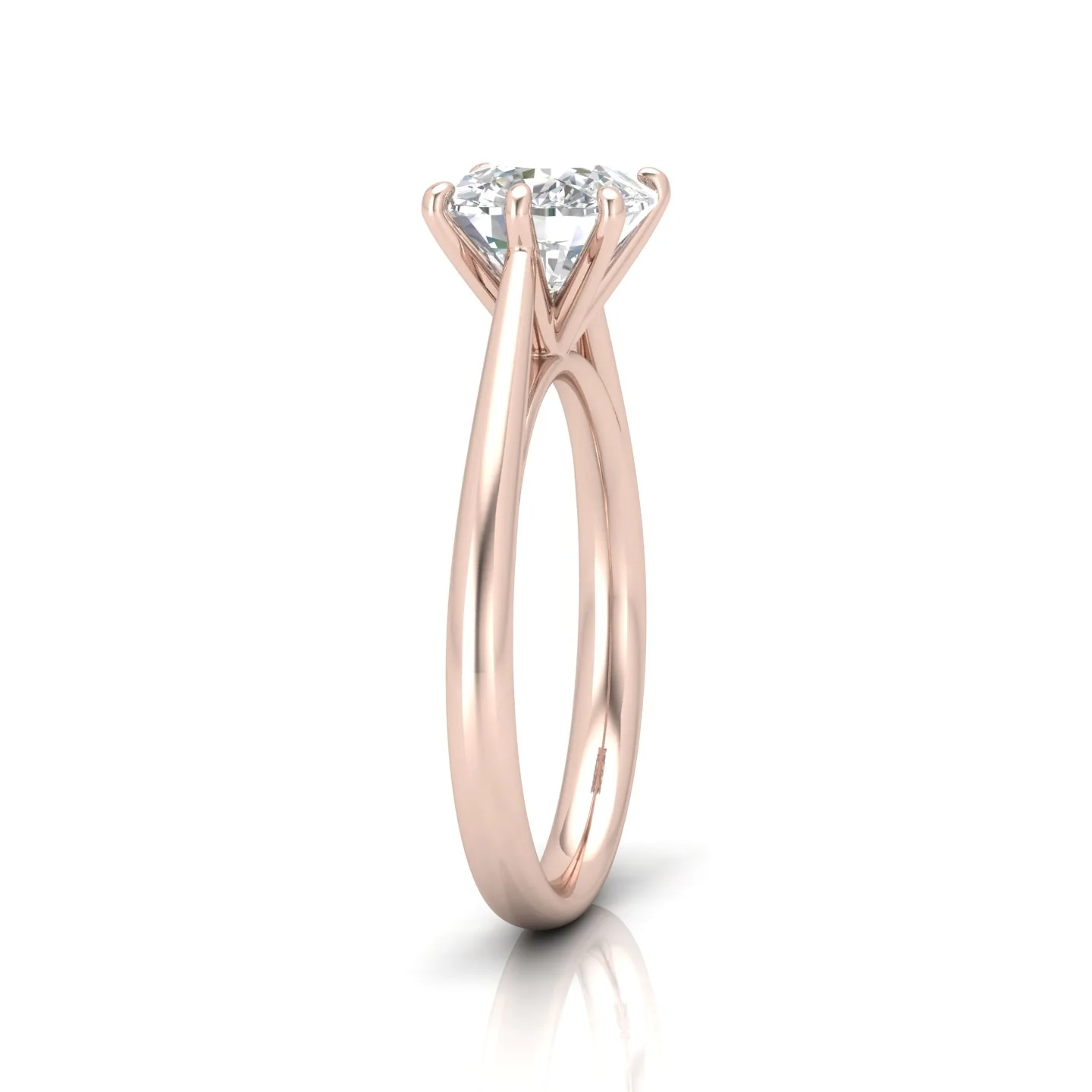 Cushion Diamond Cathedral Solitaire Ring - Image 4