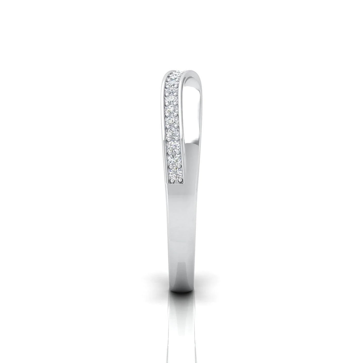 D/VS 0.25 Carat Round Diamond Designer Half Eternity Wedding Ring - amadadiamonds - Image 8