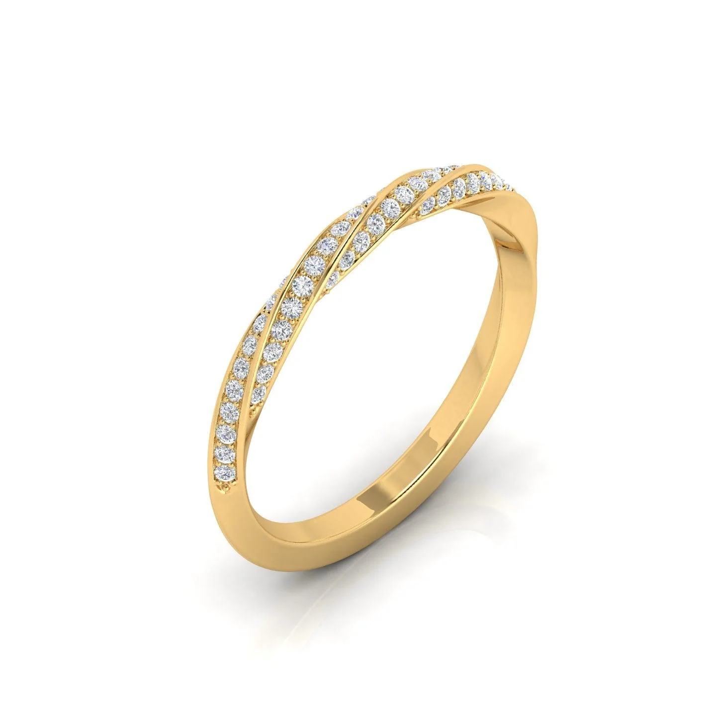 D/VS 0.30 Carat Round Diamond Designer Half Eternity Wedding Ring - amadadiamonds - Image 3