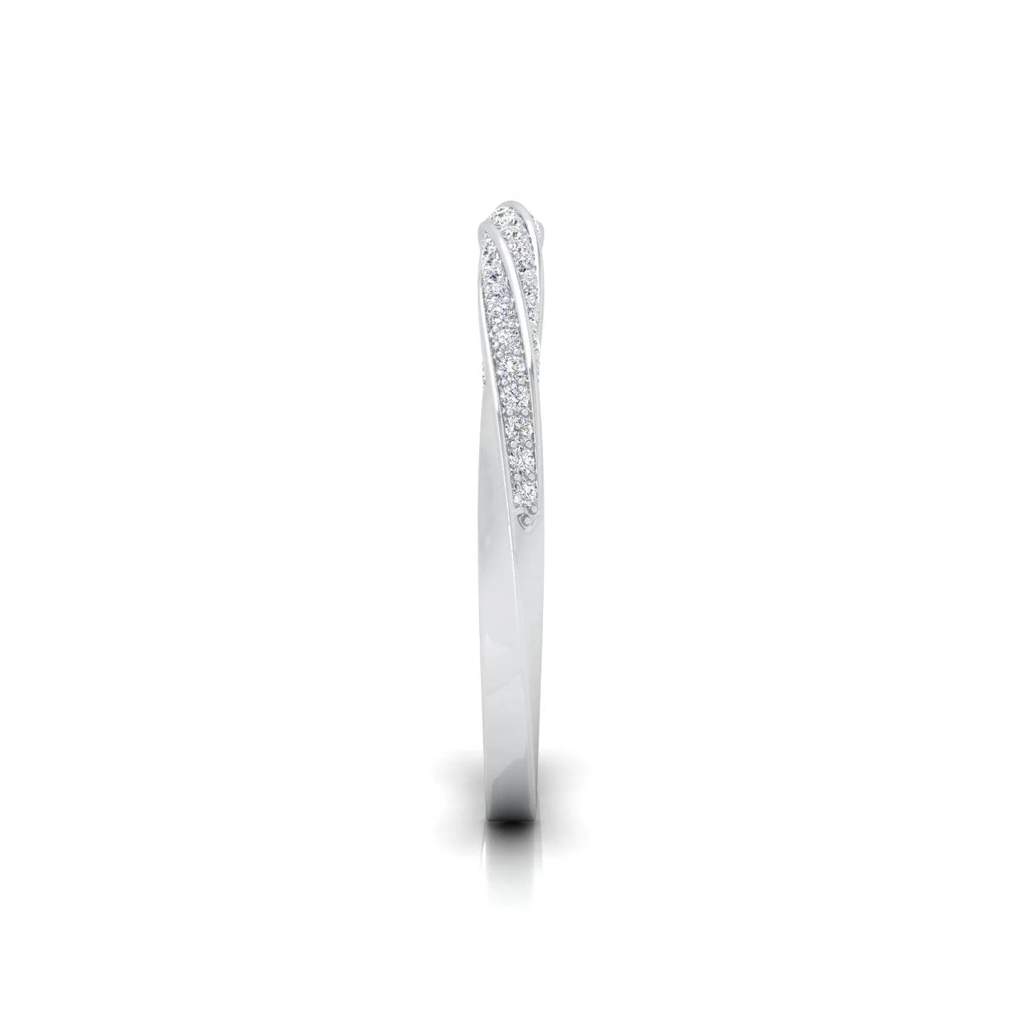 D/VS 0.30 Carat Round Diamond Designer Half Eternity Wedding Ring - amadadiamonds - Image 8