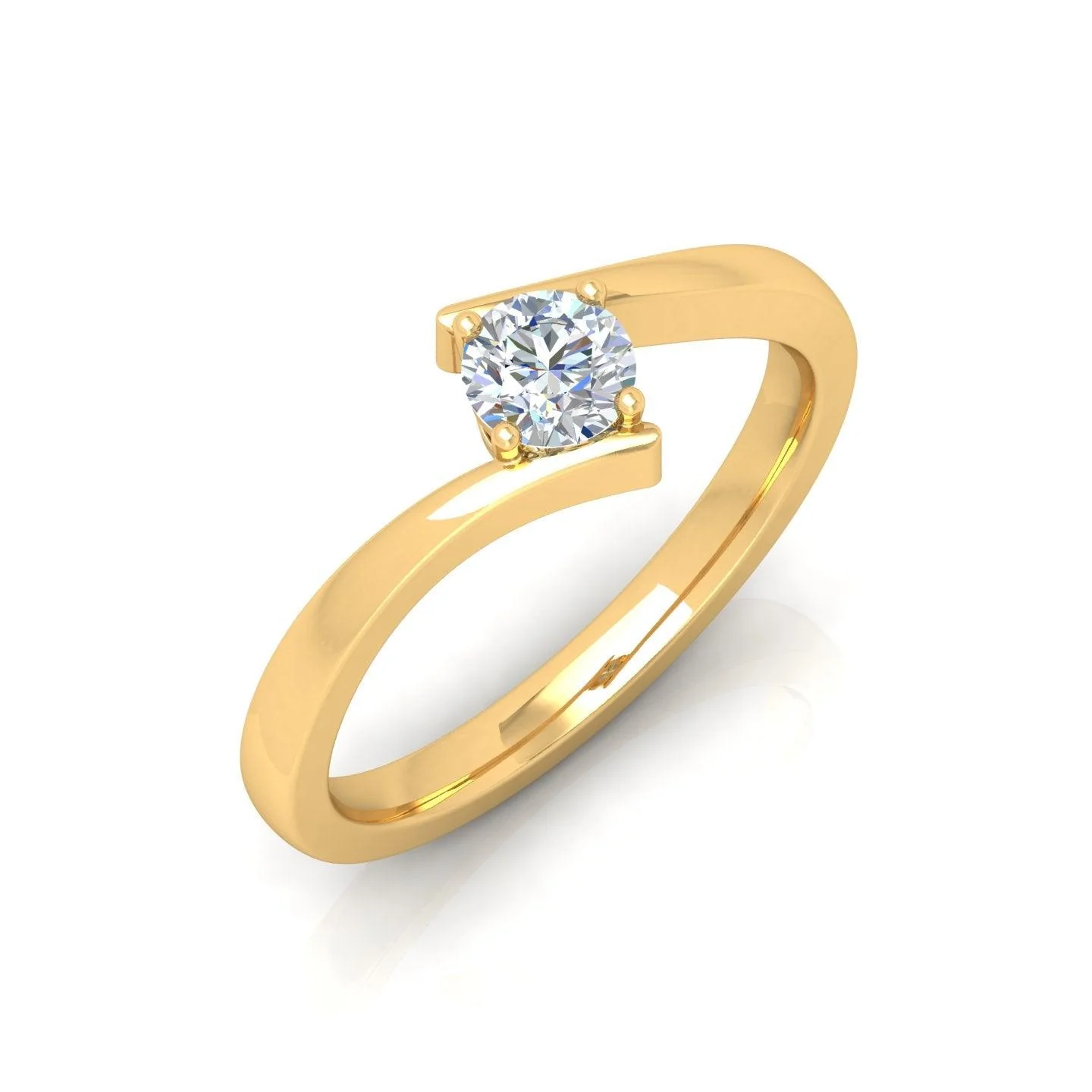 D/VVS 0.25 Carat Round Diamond Solitaire Engagement Ring - amadadiamonds - Image 3