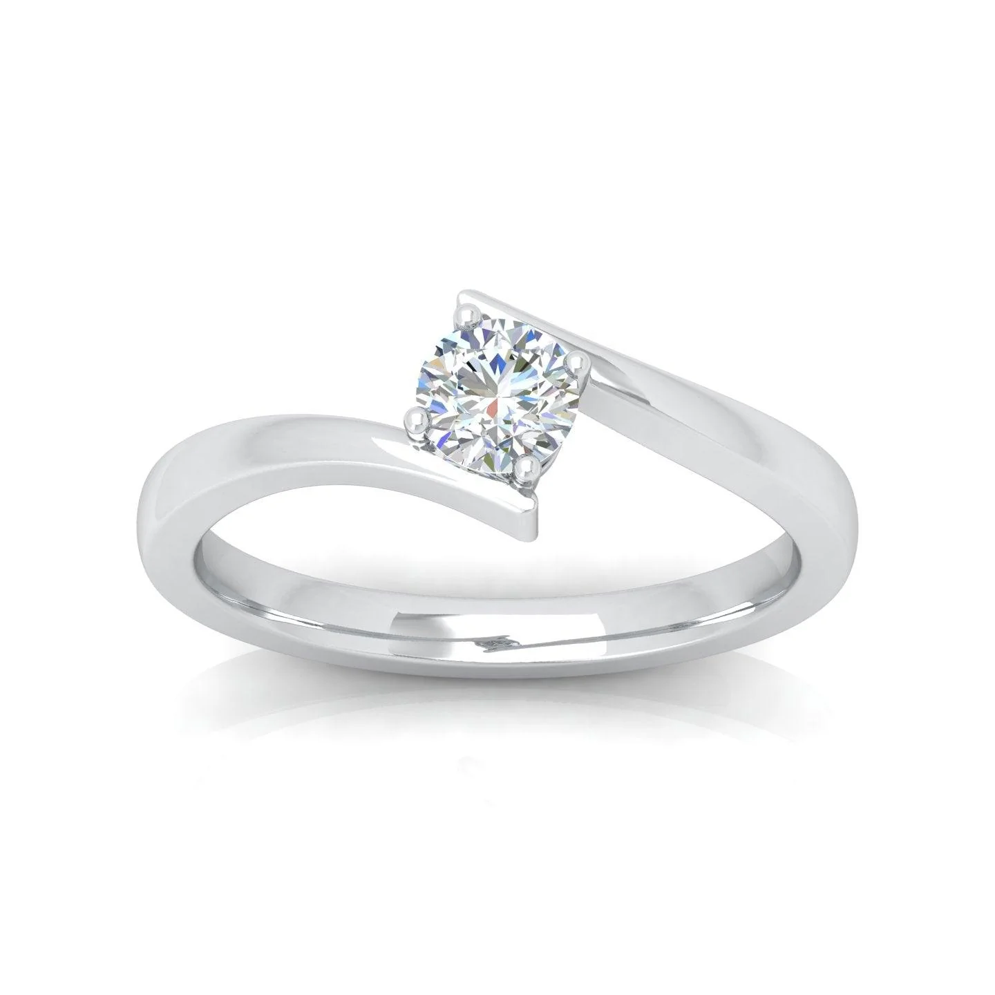 D/VVS 0.25 Carat Round Diamond Solitaire Engagement Ring - amadadiamonds - Image 7