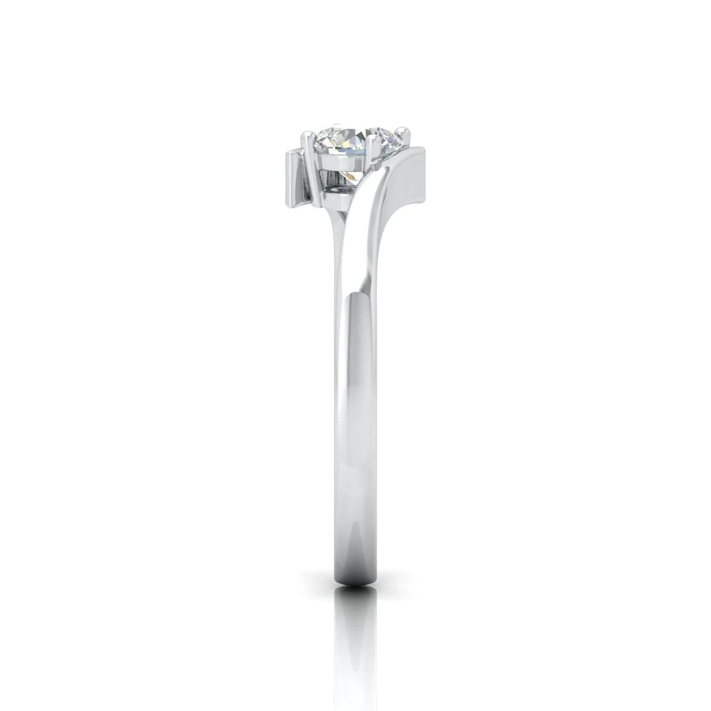 D/VVS 0.25 Carat Round Diamond Solitaire Engagement Ring - amadadiamonds - Image 8