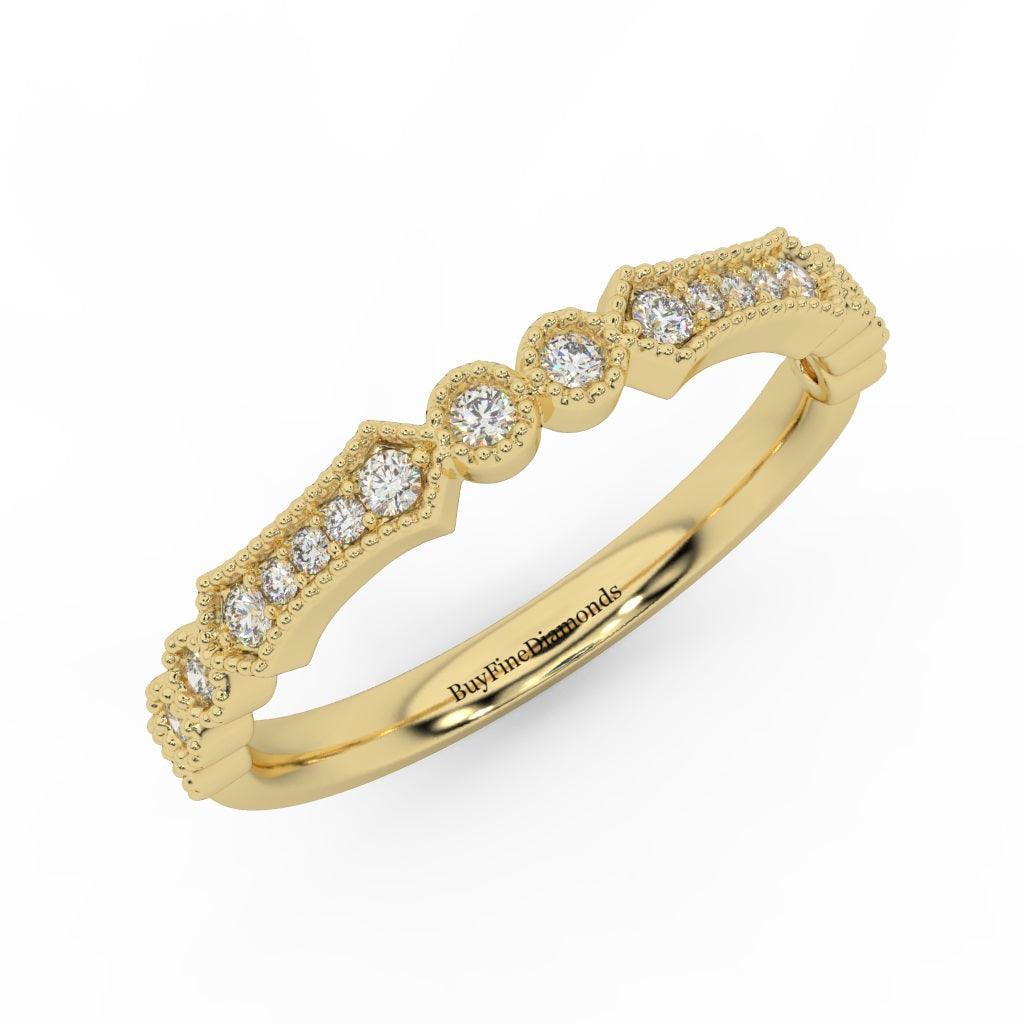 Elegant Diamond Stacking Wedding Band Ring - 0.25 Carat - Image 3