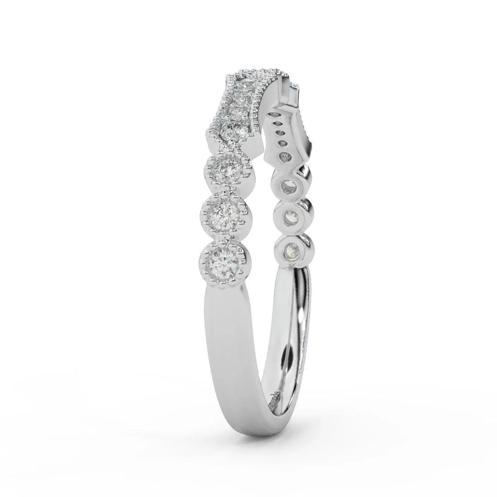 Elegant Diamond Stacking Wedding Band Ring - 0.25 Carat - Image 6