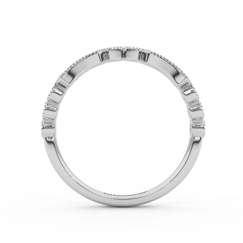 Elegant Diamond Stacking Wedding Band Ring - 0.25 Carat - Image 7