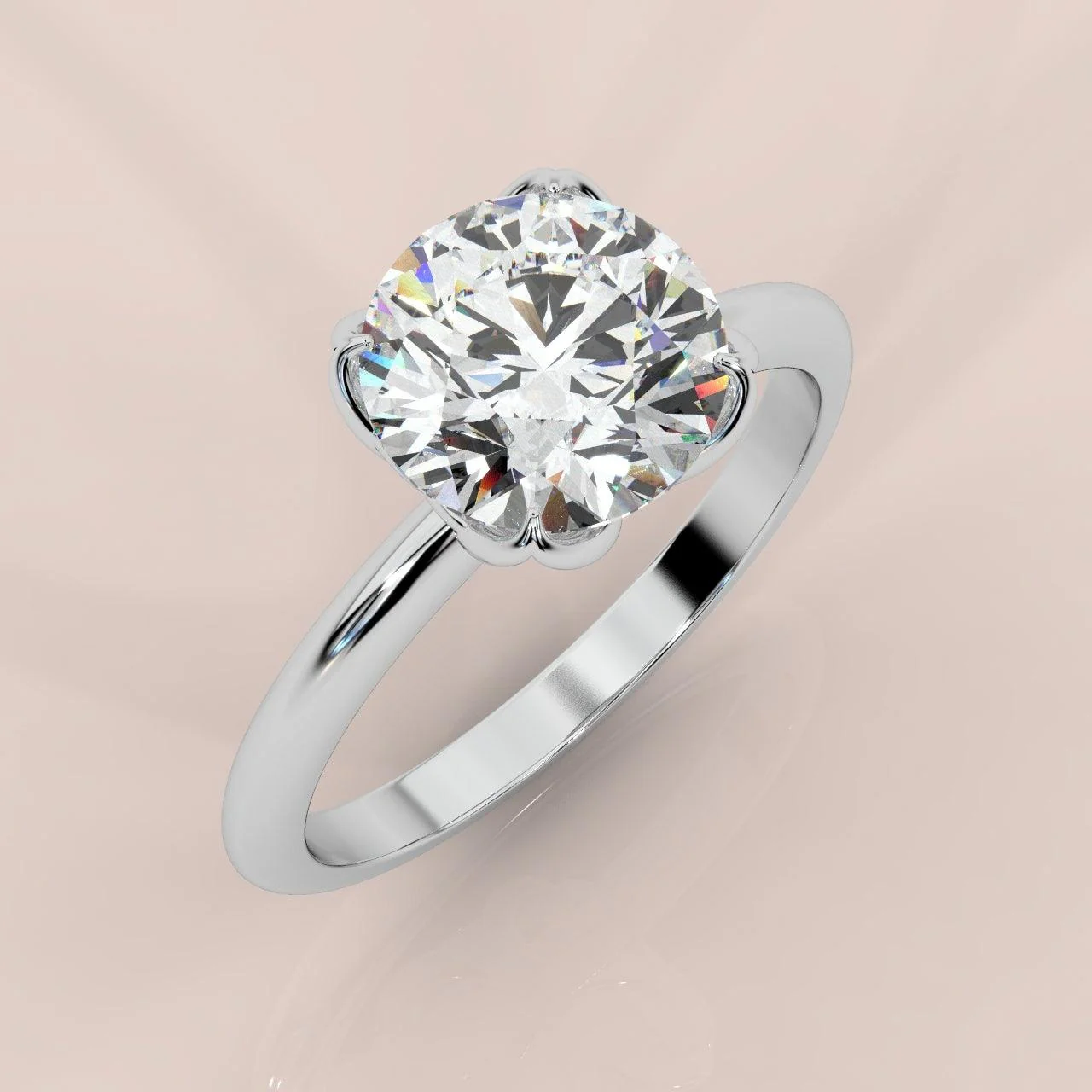 EXCEPTIONAL VALUE D-E/VS ROUND DIAMOND SOLITAIRE ENGAGEMENT RING PLATINUM 1.00CT - 2.5CT - Image 4