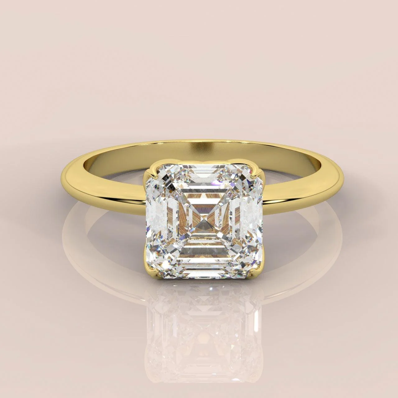Exceptional Value Asscher Diamond Solitaire Engagement Ring Platinum 1.50Ct - 3.00Ct - Image 5