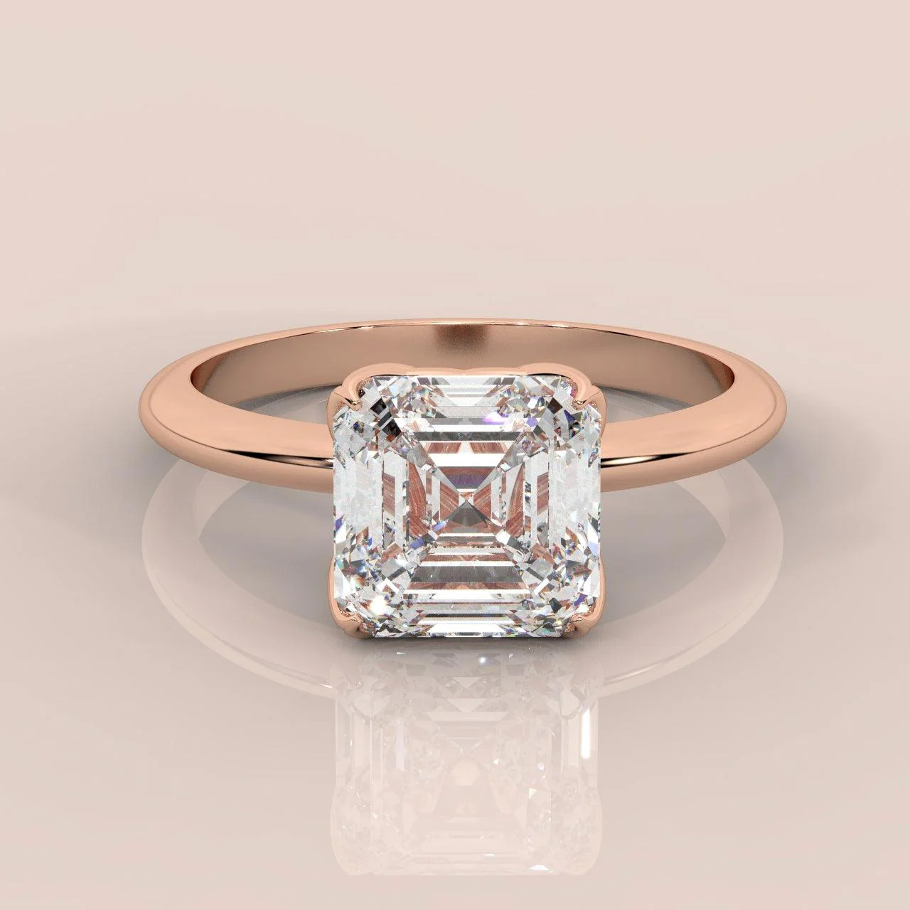 Exceptional Value Asscher Diamond Solitaire Engagement Ring Platinum 1.50Ct - 3.00Ct - Image 6