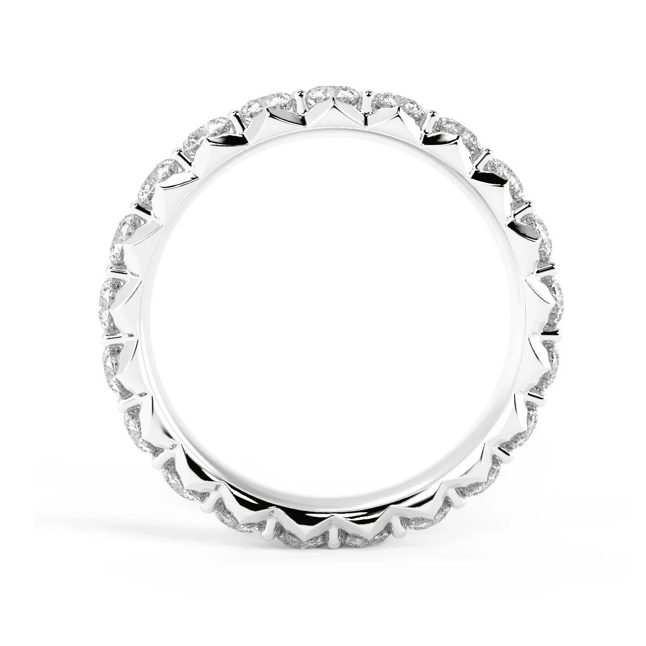 1.00ct Round Diamond French Pave Full Eternity Ring in Hallmarked Platinum - Image 3