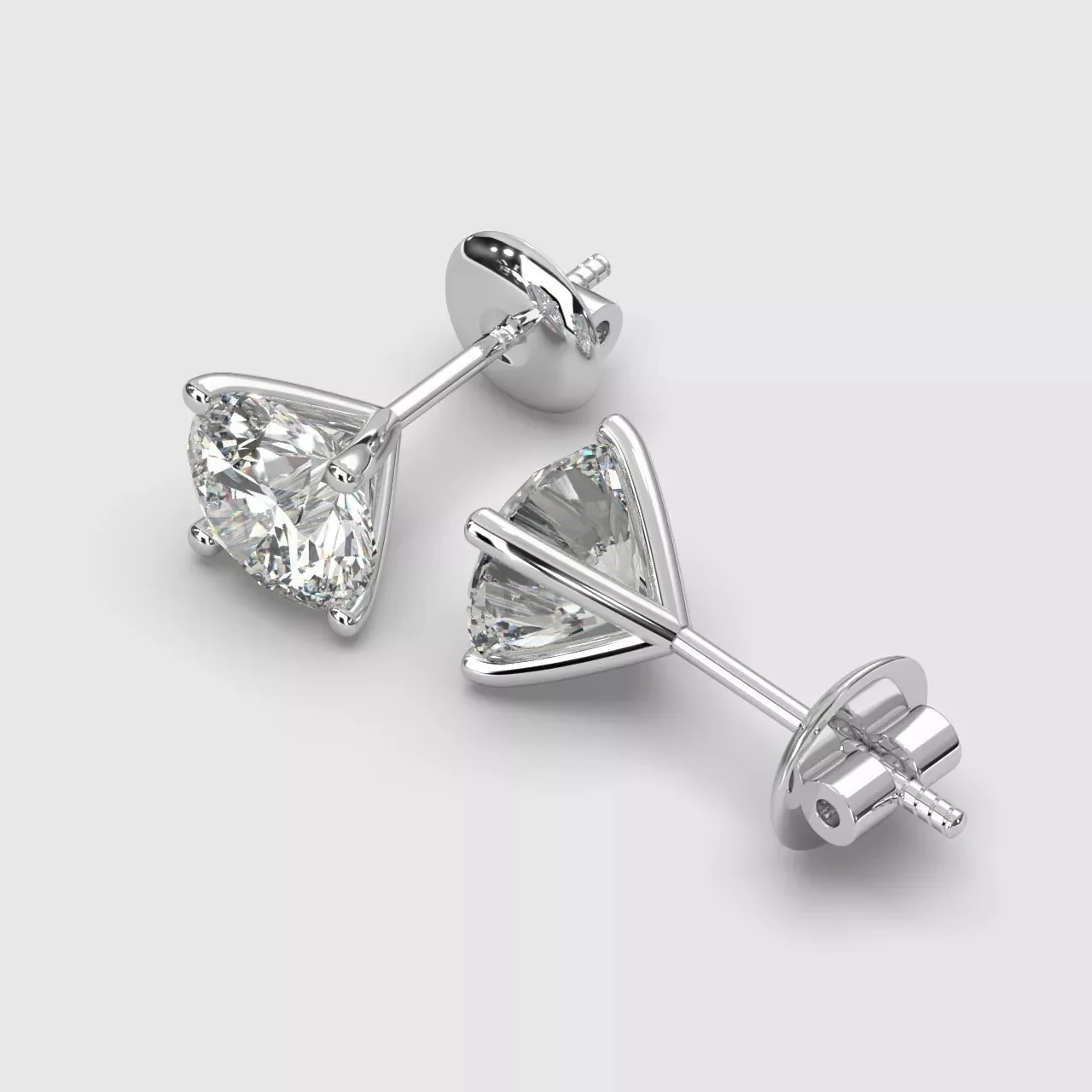Premium GIA Certified 100% Natural Round Diamond Platinum Stud Earrings 1.00ct - Image 7