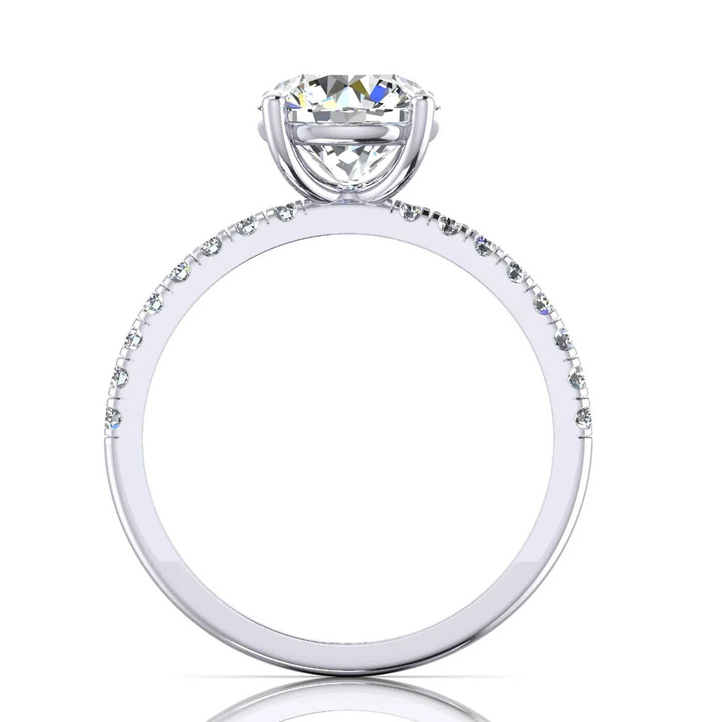 GIA Certified 1.25ct G/VS Natural Round with Side Diamond Engagement Ring In 18k Gold - Image 6
