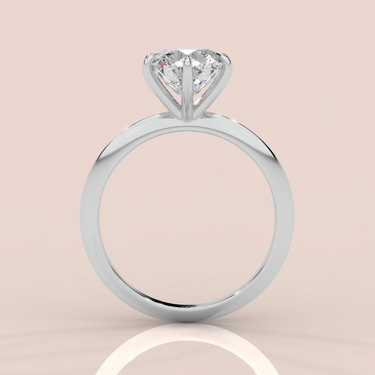 IGI Certified 2-3Ct D/VVS 6 Claw Round Diamond Engagement Ring in Platinum / 18k Gold - Image 3