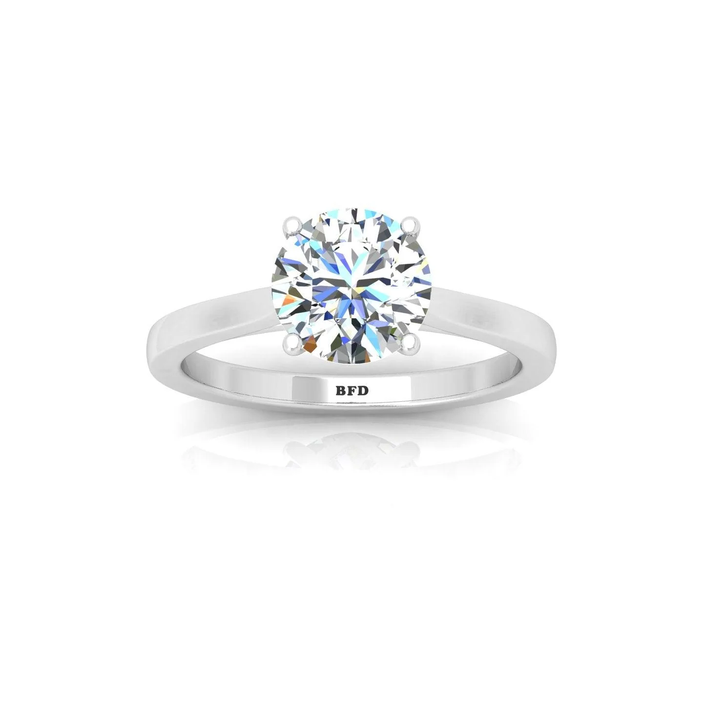IGI CERTIFIED 1.40CT D/VS Round Diamond Solitaire Engagement Ring - 950 Platinum - Image 3
