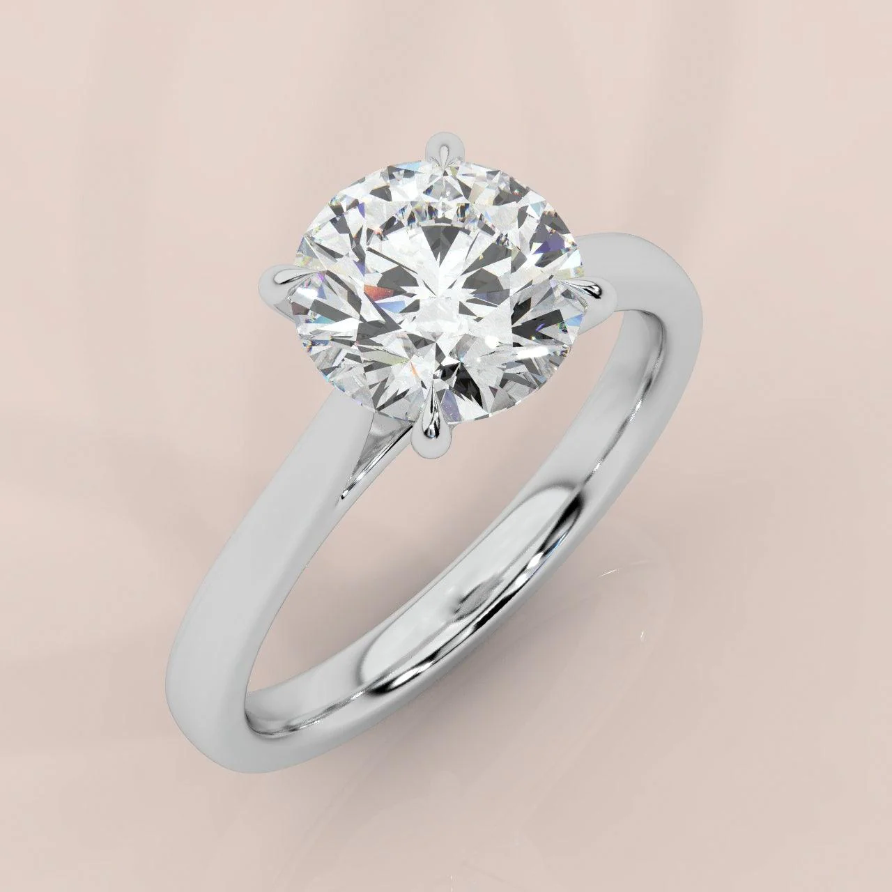 IGI Certified 6.00 Carat E/VS Round Diamond Solitaire Ring In 18k White Gold - Image 6