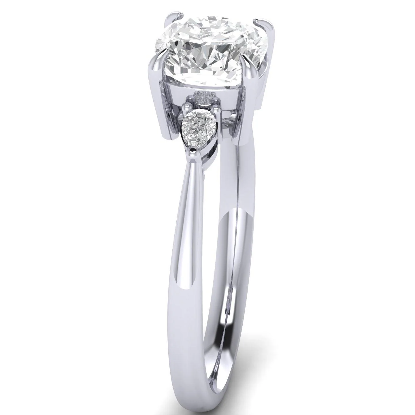 IGI Certified Cushion Diamond Engagement Ring Platinum 2.25Ct F/VS - Image 3