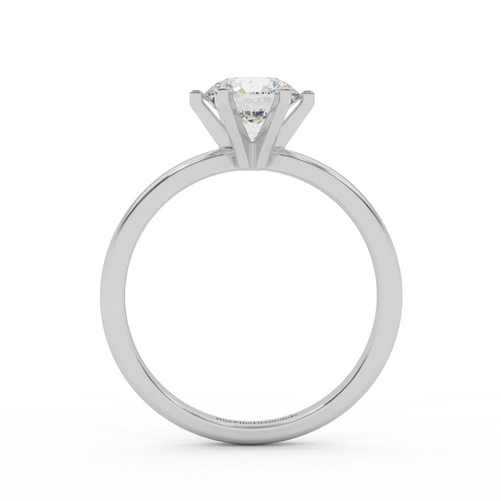 IGI Certified E/VS 4.00Ct Round Diamond Solitaire Engagement Ring in Platinum - Image 9
