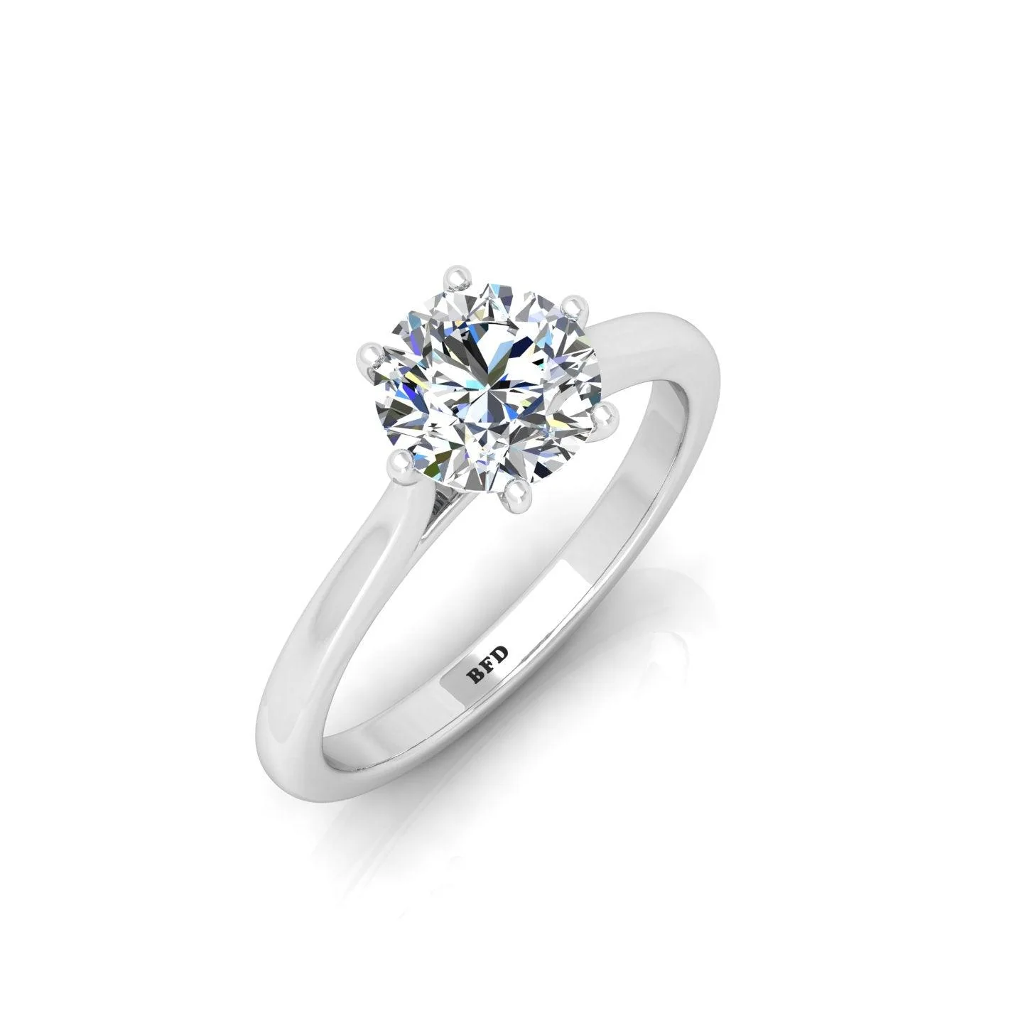IGI Certified E/VS Classic Round Diamond Solitaire Engagement Ring - amadadiamonds - Image 5