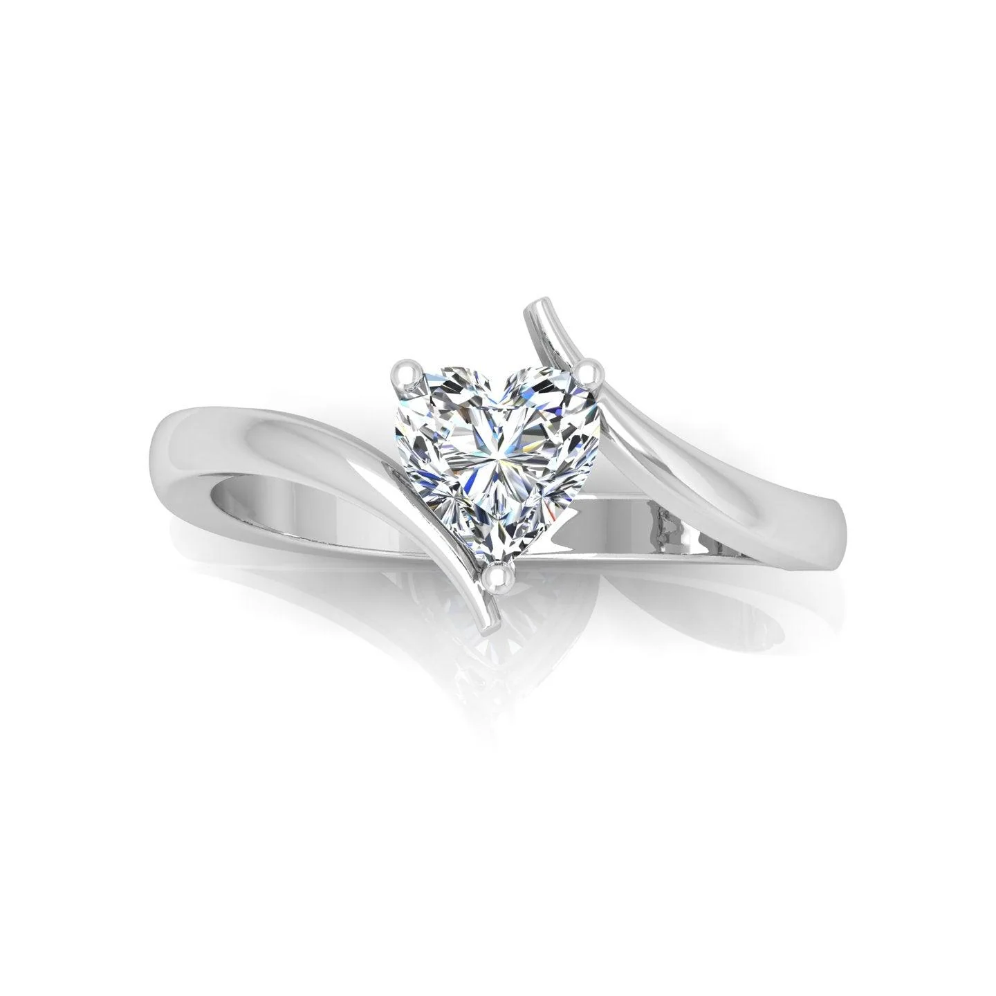 IGI Certified E/VS Heart Shape Diamond Solitaire Engagement Ring - Image 9