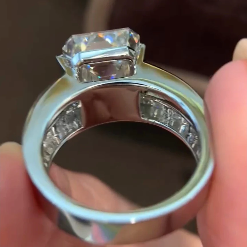 IGI Certified Emerald Lab Diamond Luxuries Engagement Ring in Platinum - Image 2