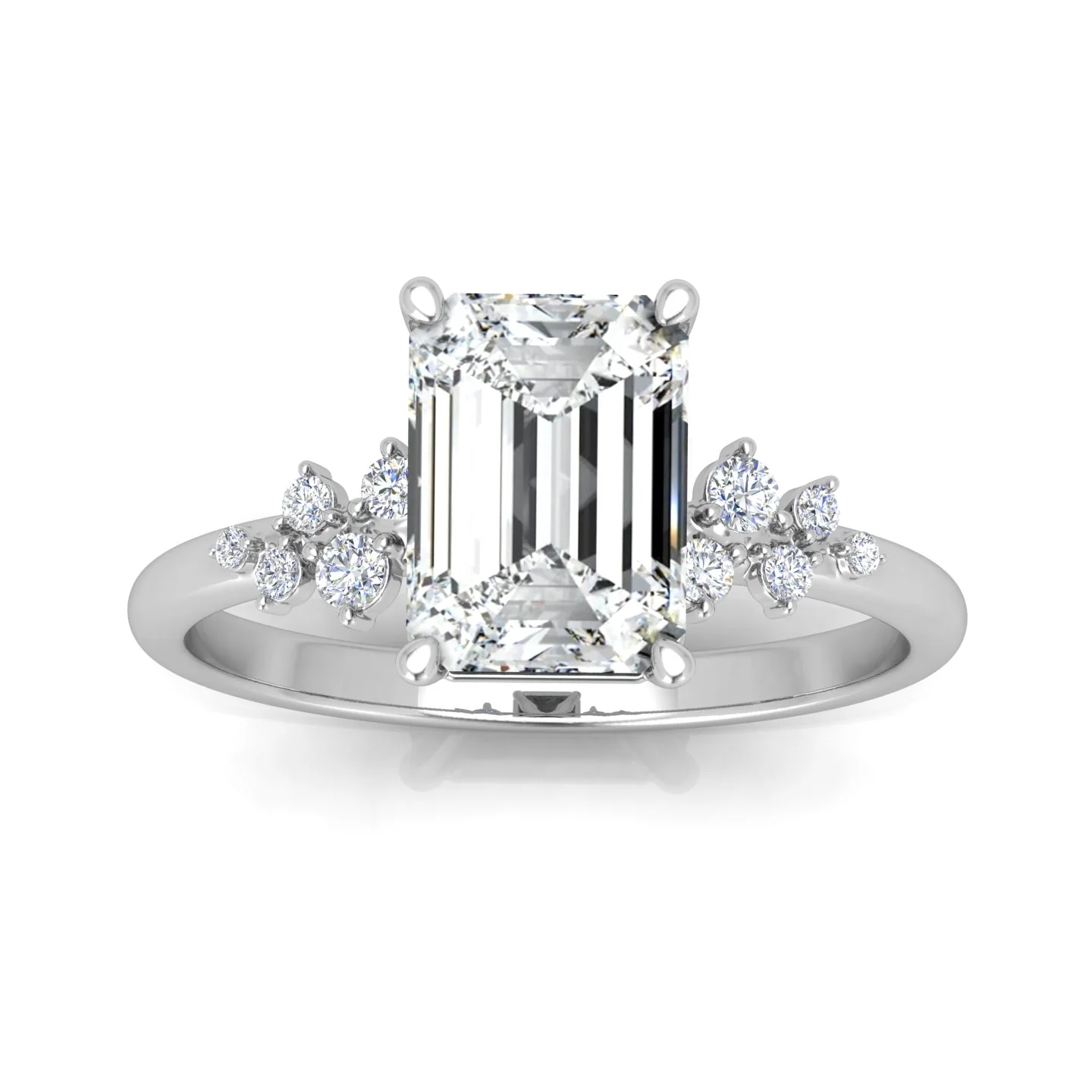 Jasmine Emerald Diamond Engagement Ring - Image 14