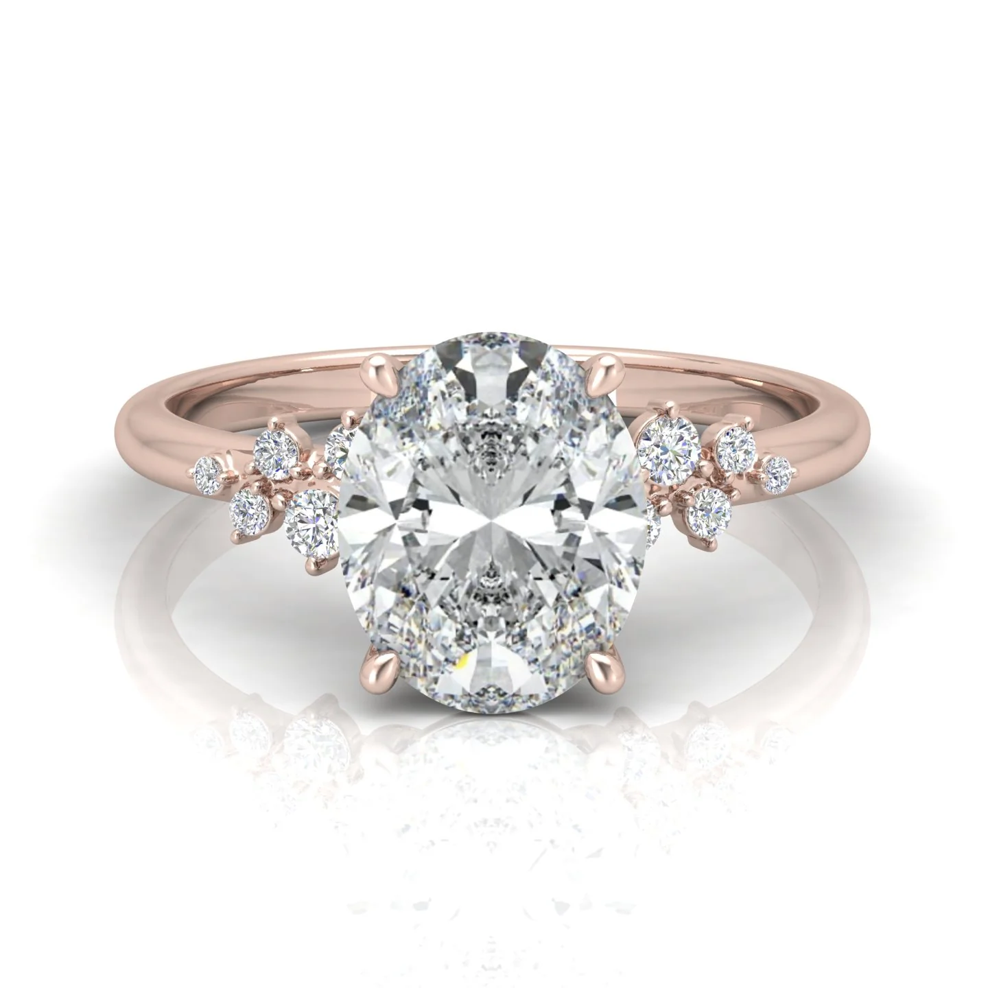 Jasmine Oval Diamond Engagement Ring - Image 13