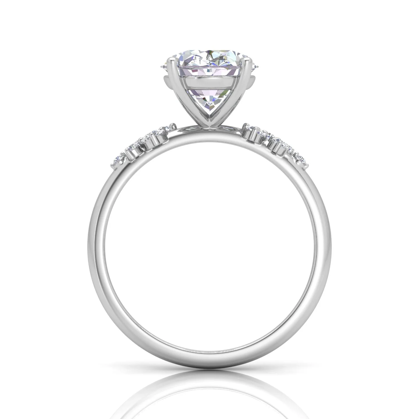 Jasmine Oval Diamond Engagement Ring - Image 8
