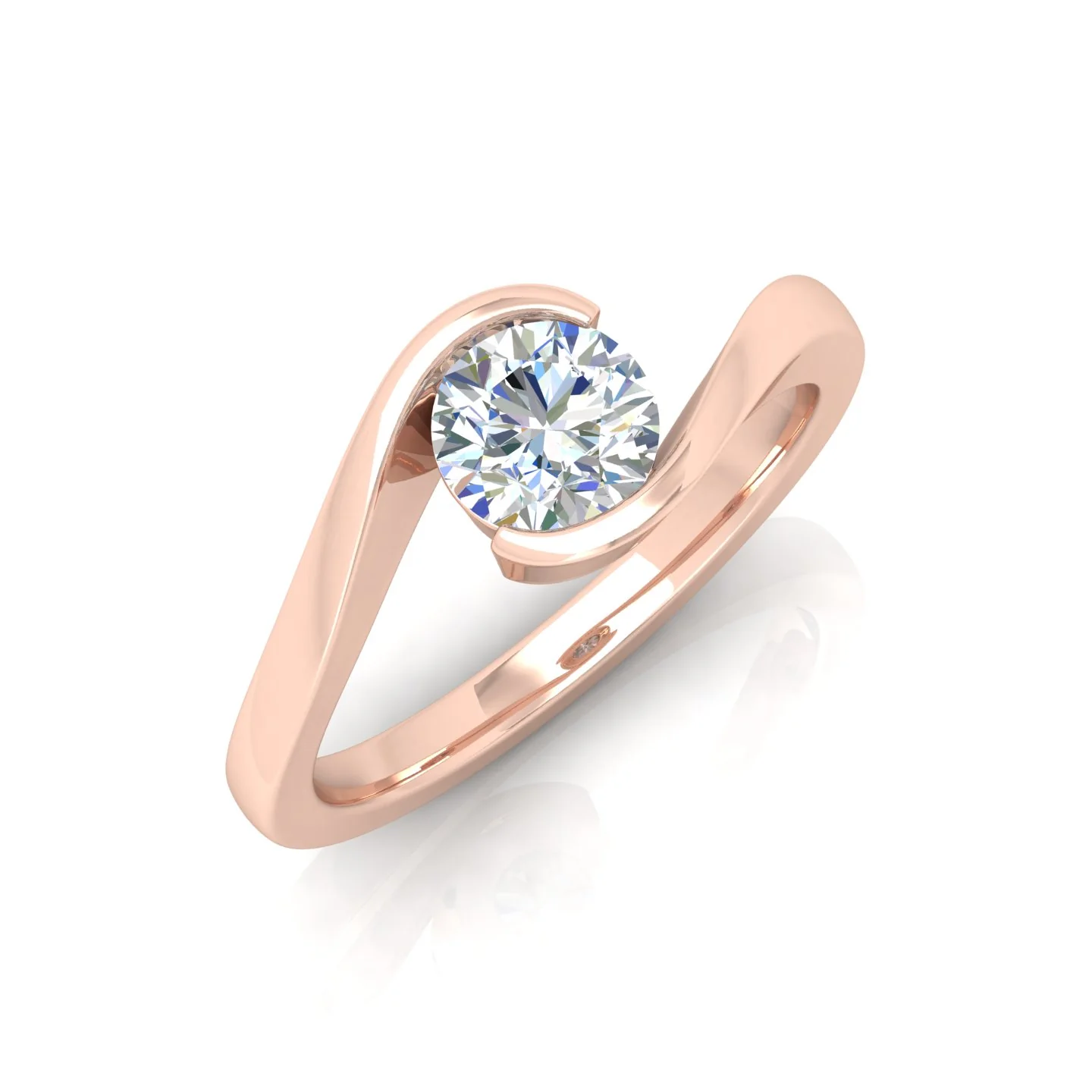 1.00 Carat D/VS Lab Round Diamond Solitaire Engagement Ring For Women - Image 4