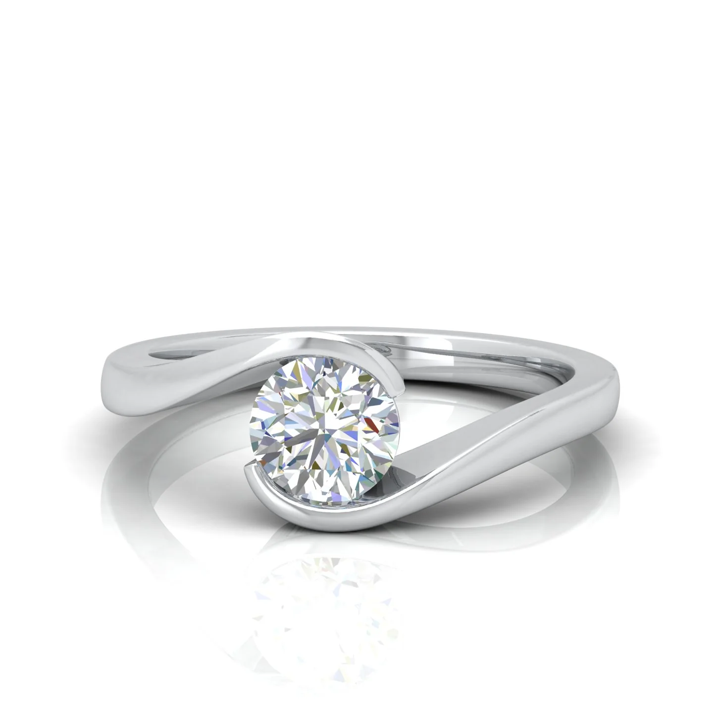 1.00 Carat D/VS Lab Round Diamond Solitaire Engagement Ring For Women - Image 7