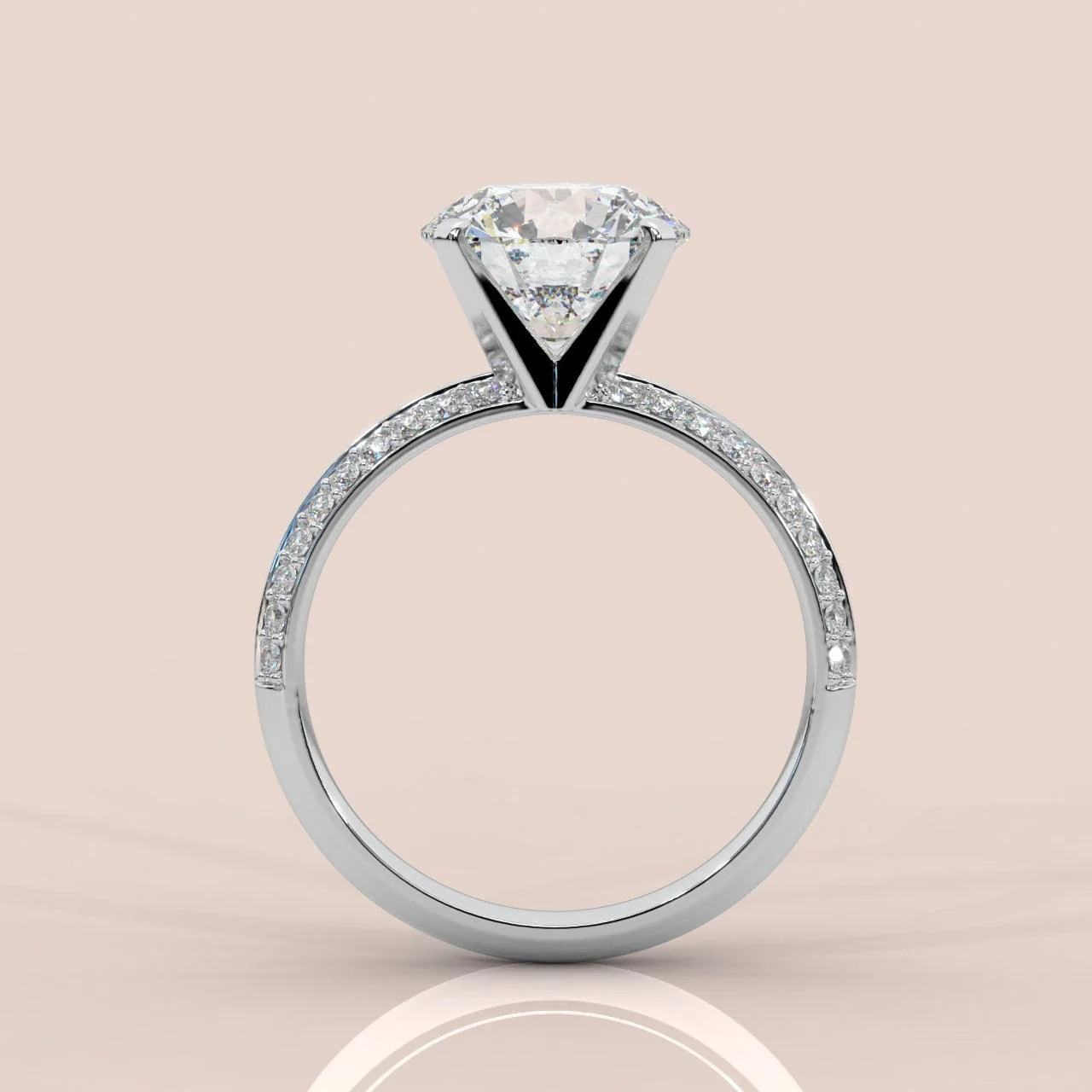 IGI Certified 5.50Ct Huge Round Diamond Engagement Ring Platinum / Gold - Image 3