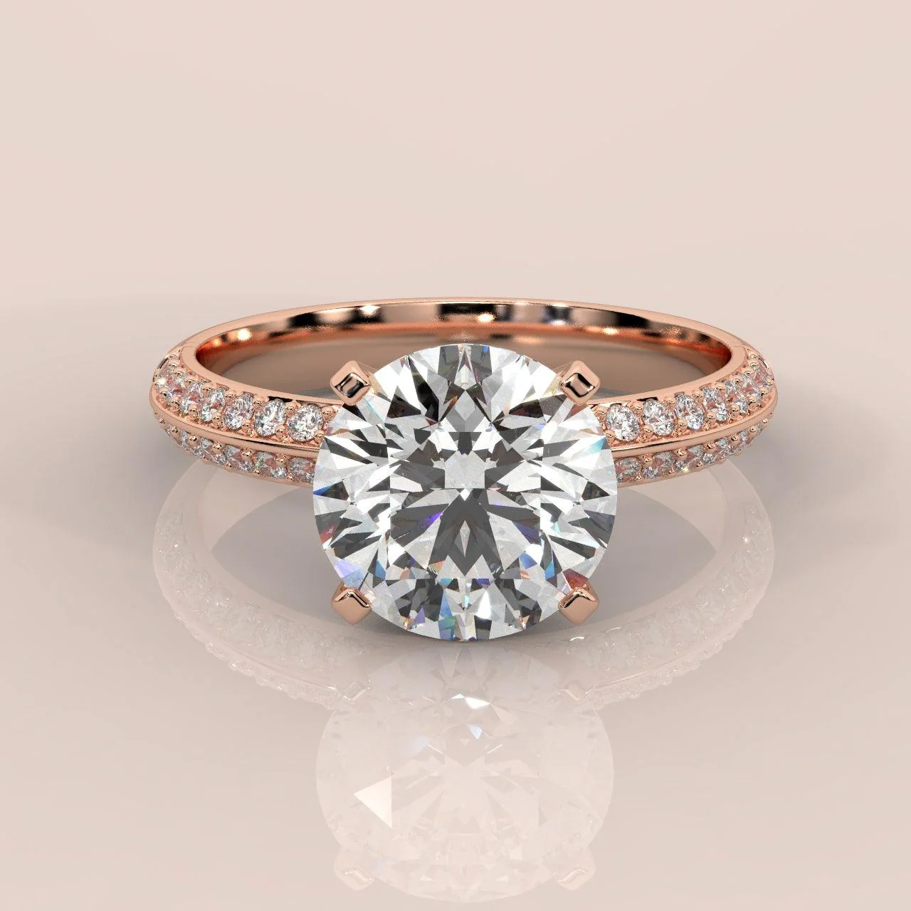 IGI Certified 5.50Ct Huge Round Diamond Engagement Ring Platinum / Gold - Image 6