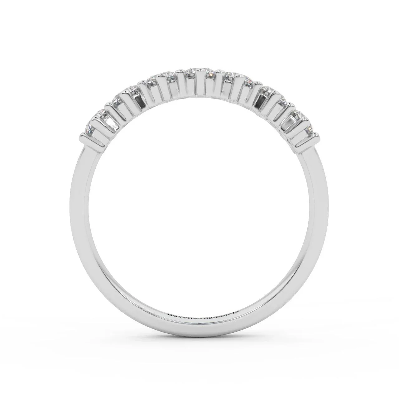 Natural 7 Round Diamond Women's Wedding Ring - 0.65 Carat - Image 6