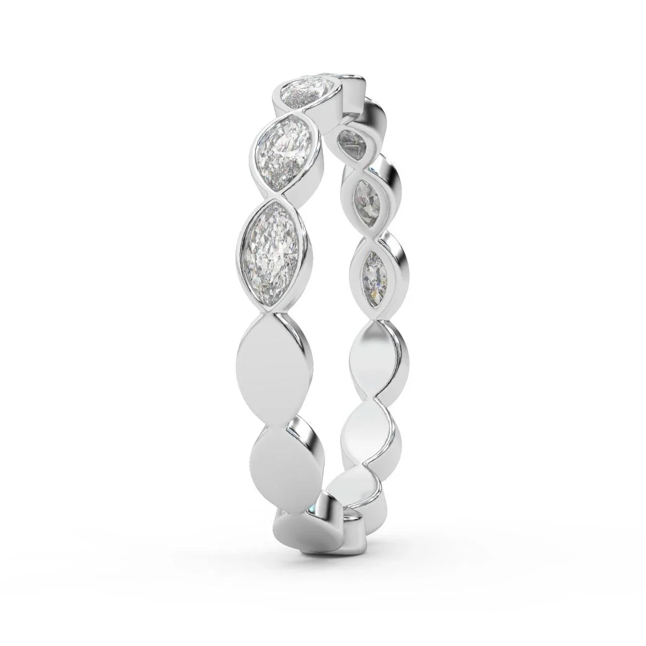 Natural Marquise Diamond  Set Anniversary Ring  0.70 Carat - Image 6