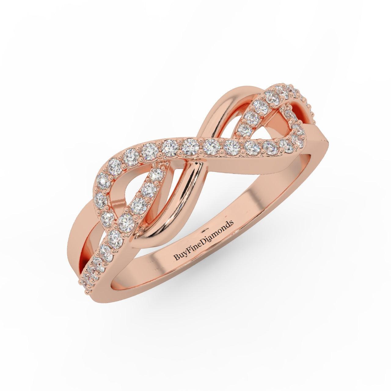 Natural Round Diamond Infinity Eternity Ring For Women 0.40 Carat - Image 4