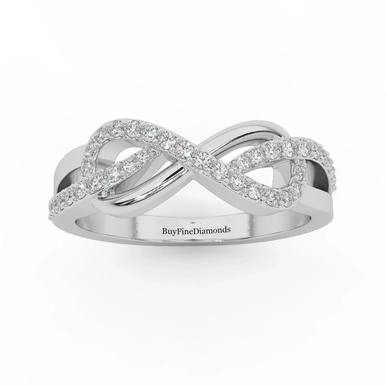 Natural Round Diamond Infinity Eternity Ring For Women 0.40 Carat - Image 5